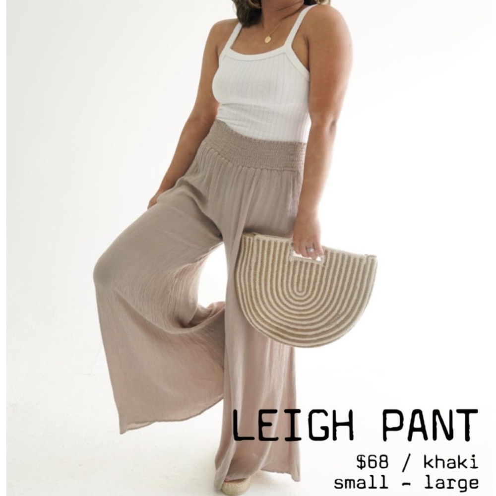 Bundle of Carly Jean Los Angeles Leigh Wide-Leg Pants - Khaki and Black